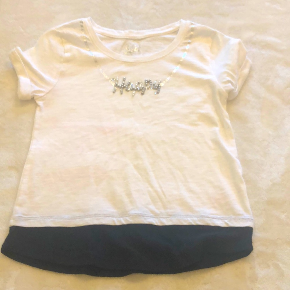 A white justice shirt size 8